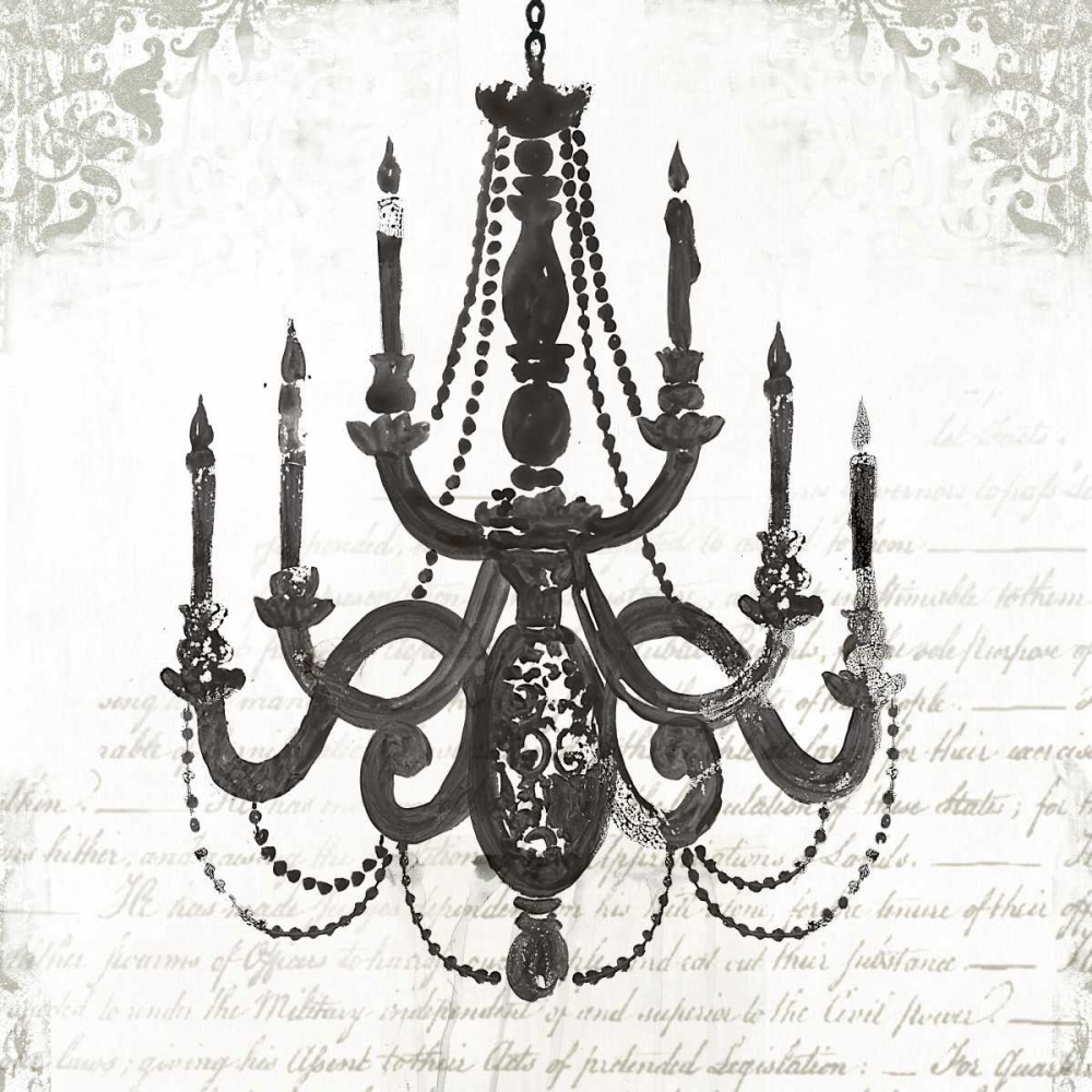 Black Chandelier I art print by PI Galerie for $57.95 CAD