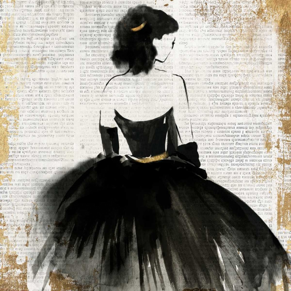 Lady in Black Dress art print by PI Galerie for $57.95 CAD