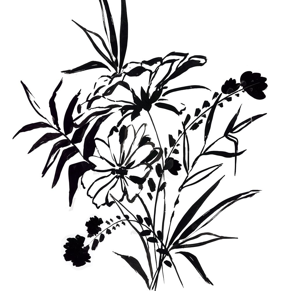 Black Florals art print by PI Studio  for $57.95 CAD