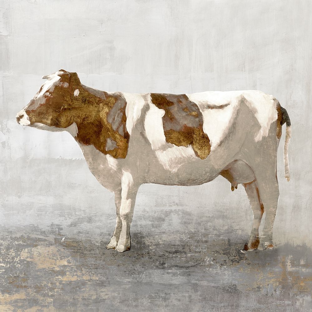 Rustic Brown Cow art print by Pi Studio for $57.95 CAD