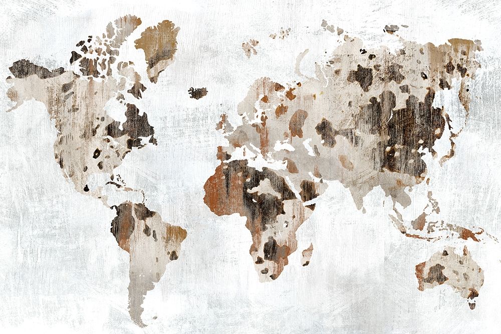 Cowhide Map art print by PI Studio for $57.95 CAD