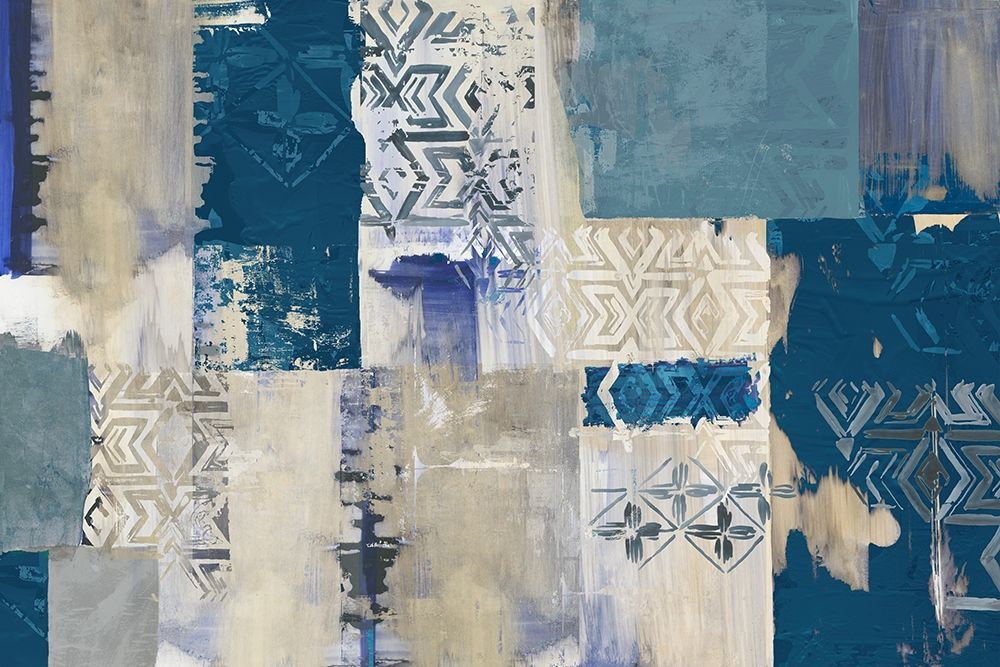 Indigo Patchwork  art print by Tom Reeves for $57.95 CAD