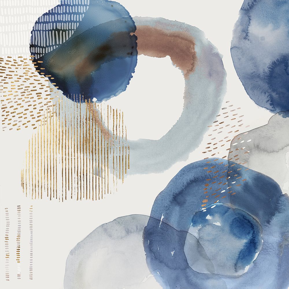 Blue Watercolour Rings I art print by Tom Reeves for $57.95 CAD