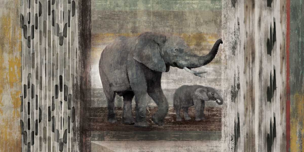 Tribal Elephants art print by Edward Selkirk for $57.95 CAD