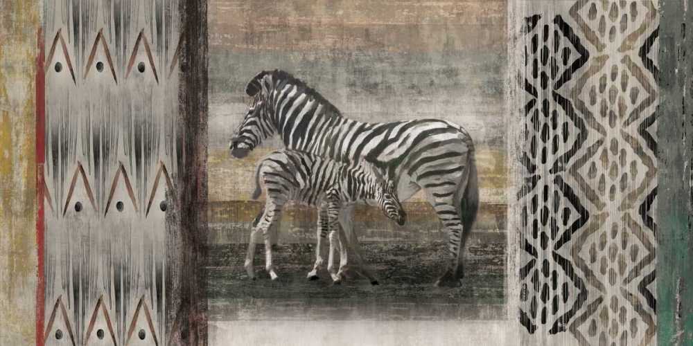 Tribal Zebras art print by Edward Selkirk for $57.95 CAD