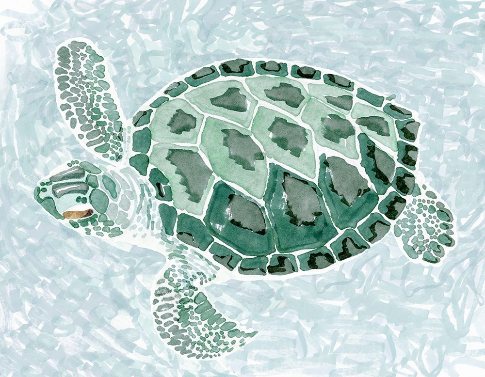Green Turtle II art print by Stellar Design Studio  for $57.95 CAD
