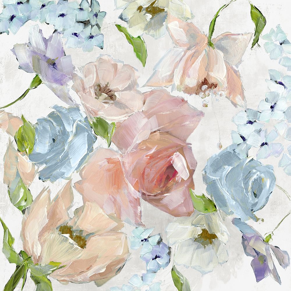 Navy Floral Neutral Version  art print by Susan Pepe for $57.95 CAD