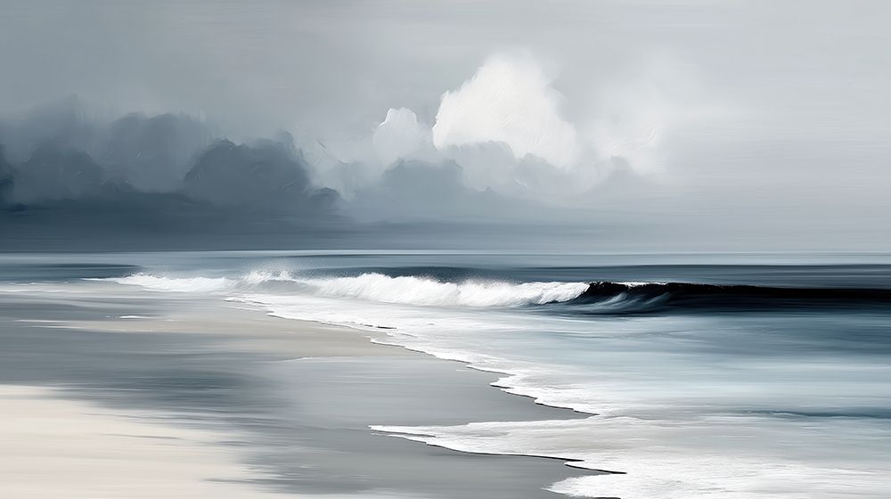 Quiet Waves Under Stormy Skies art print by Sacha Woodward for $57.95 CAD