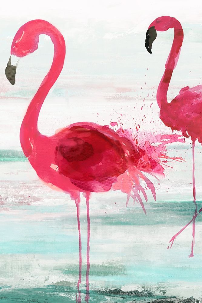 Beach Flamingoes art print by Aimee Wilson for $57.95 CAD