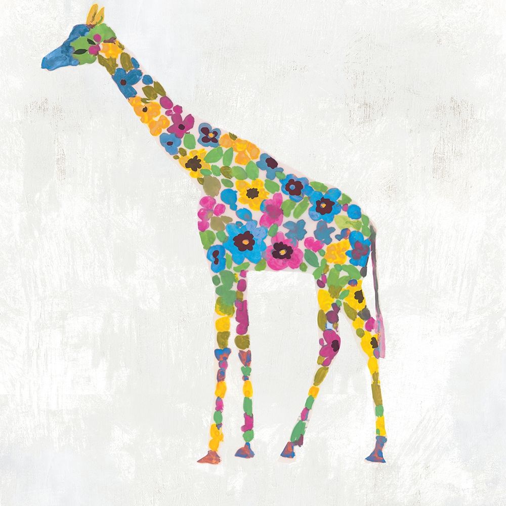 Blooming Giraffe I Indigo Version  art print by Aimee Wilson for $57.95 CAD