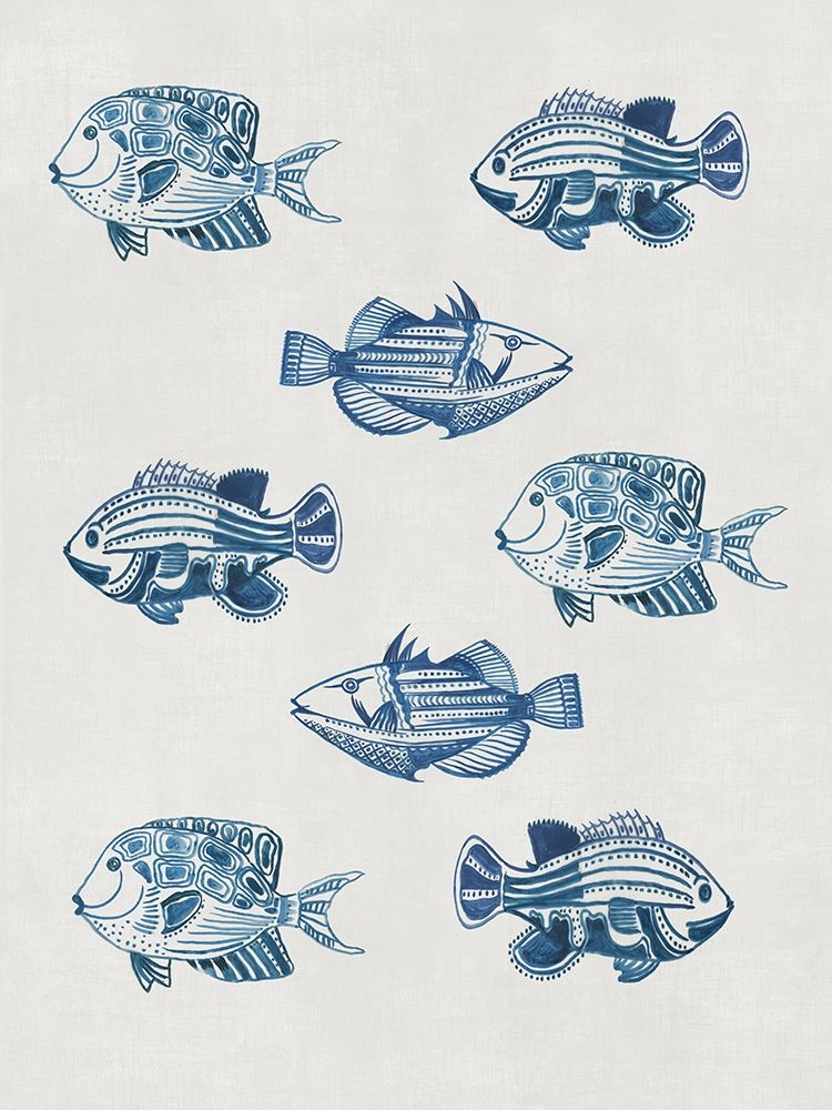 Indigo Fishes art print by Aimee Wilson for $57.95 CAD