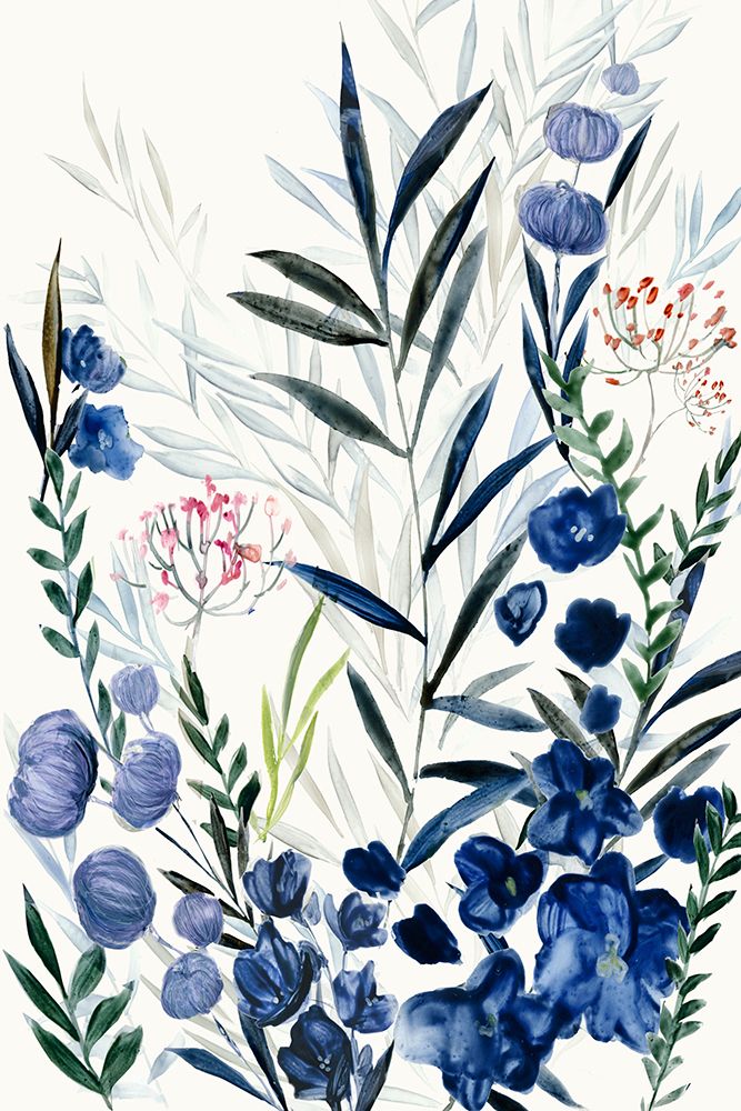 Cerulean Flora II art print by Hannah Dawson for $57.95 CAD