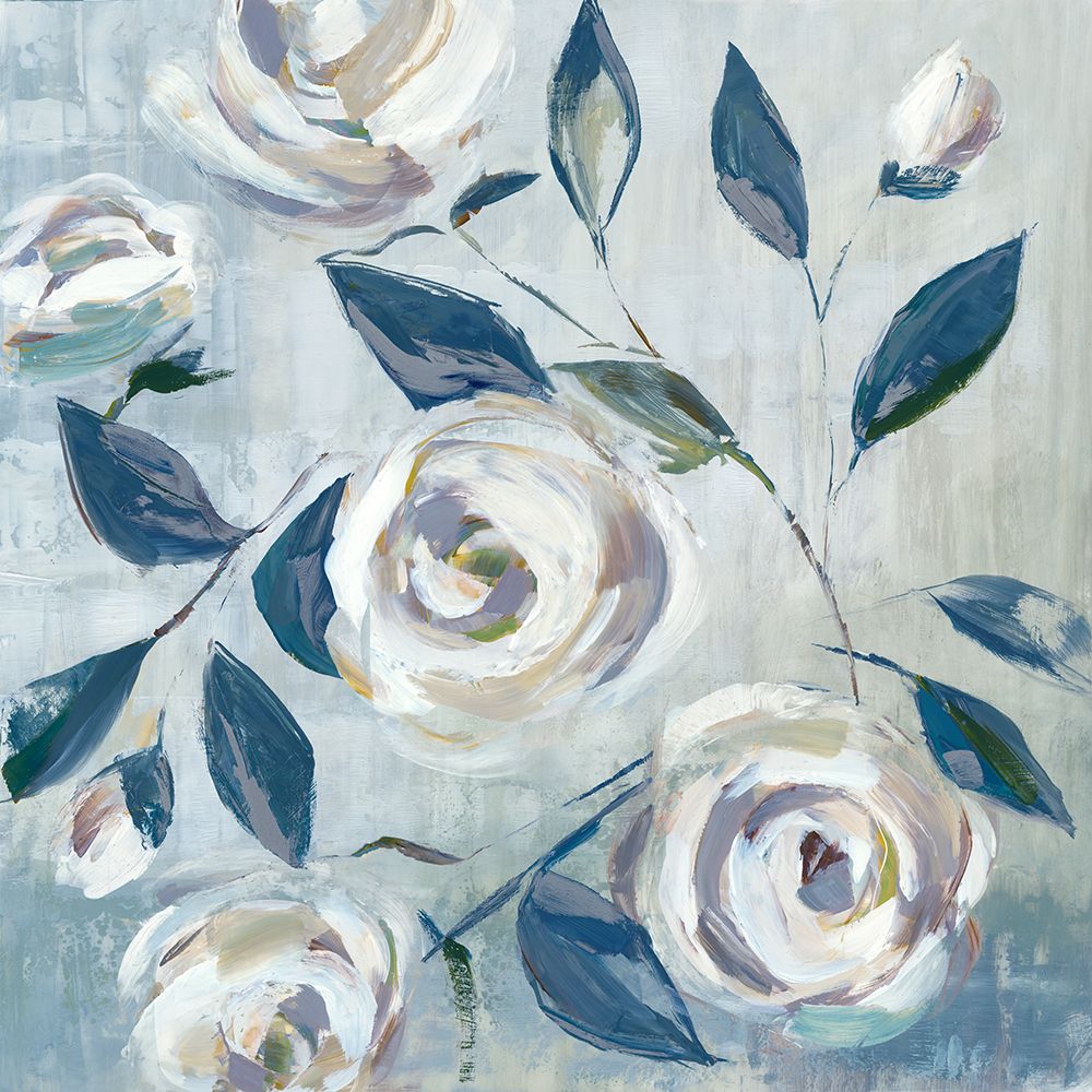 Entangled Blue Florals art print by Hannah Dawson for $57.95 CAD