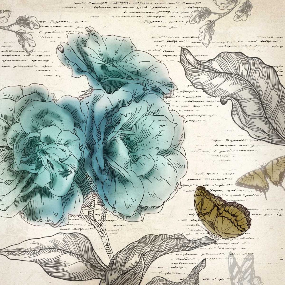 Blooming Teal II - Mini art print by Aimee Wilson for $57.95 CAD