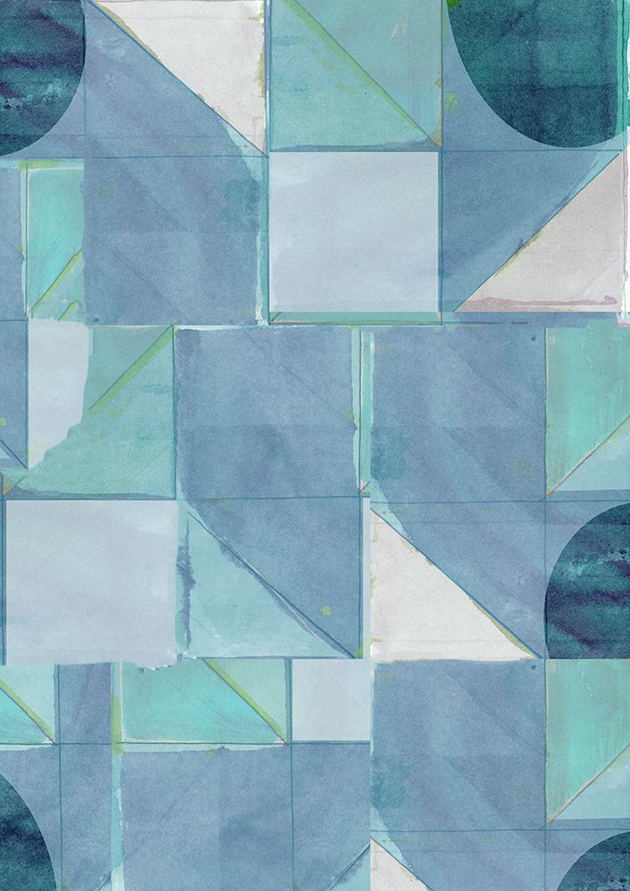 Azure Tiles I art print by Cartissi for $57.95 CAD