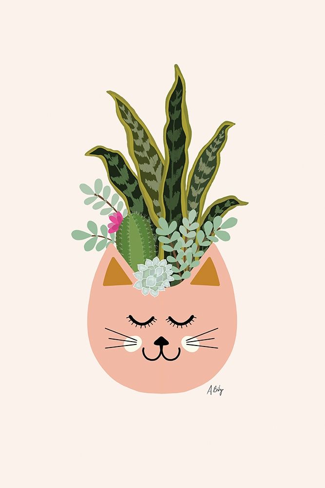Cats and Plants art print by Annie Bailey Art for $57.95 CAD