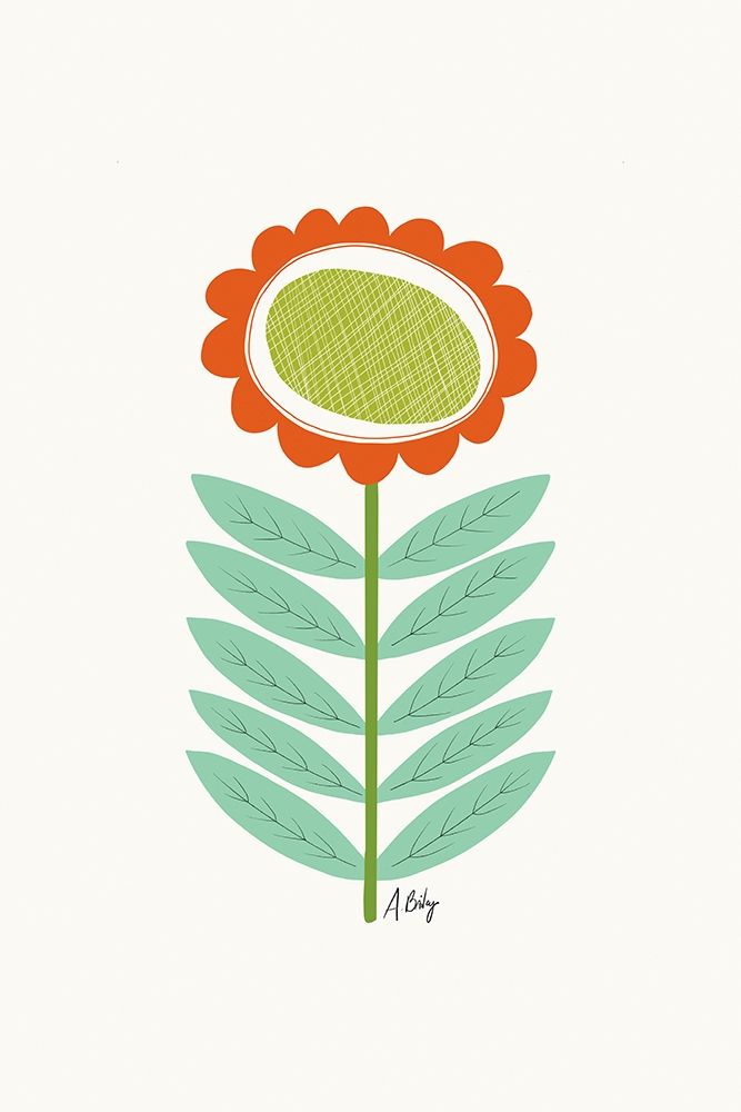 Mid Mod Flower No. 3 art print by Annie Bailey Art for $57.95 CAD