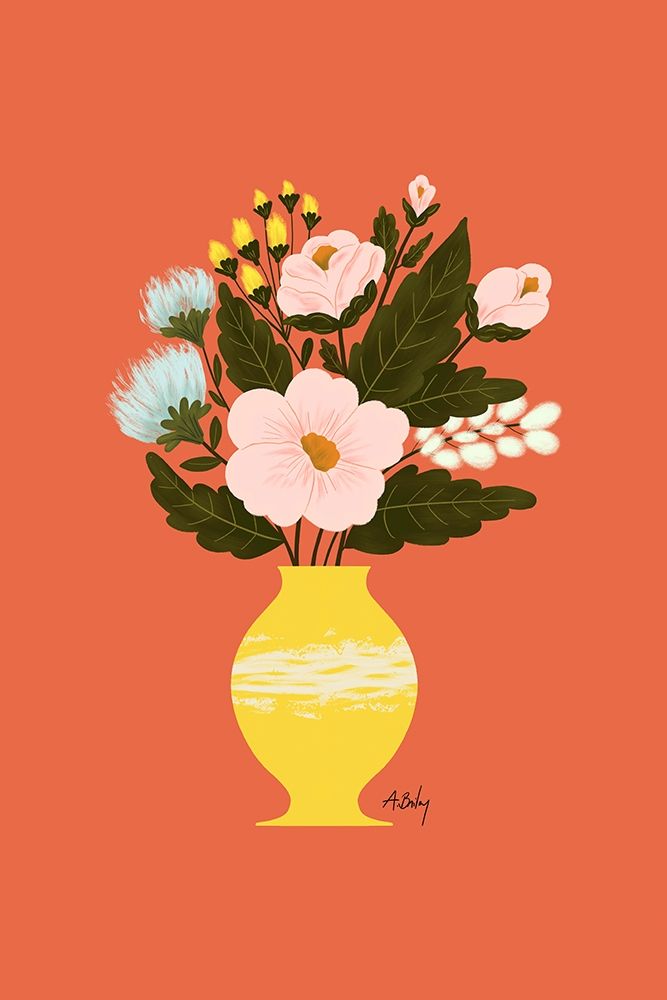 Happy Flowers art print by Annie Bailey Art for $57.95 CAD