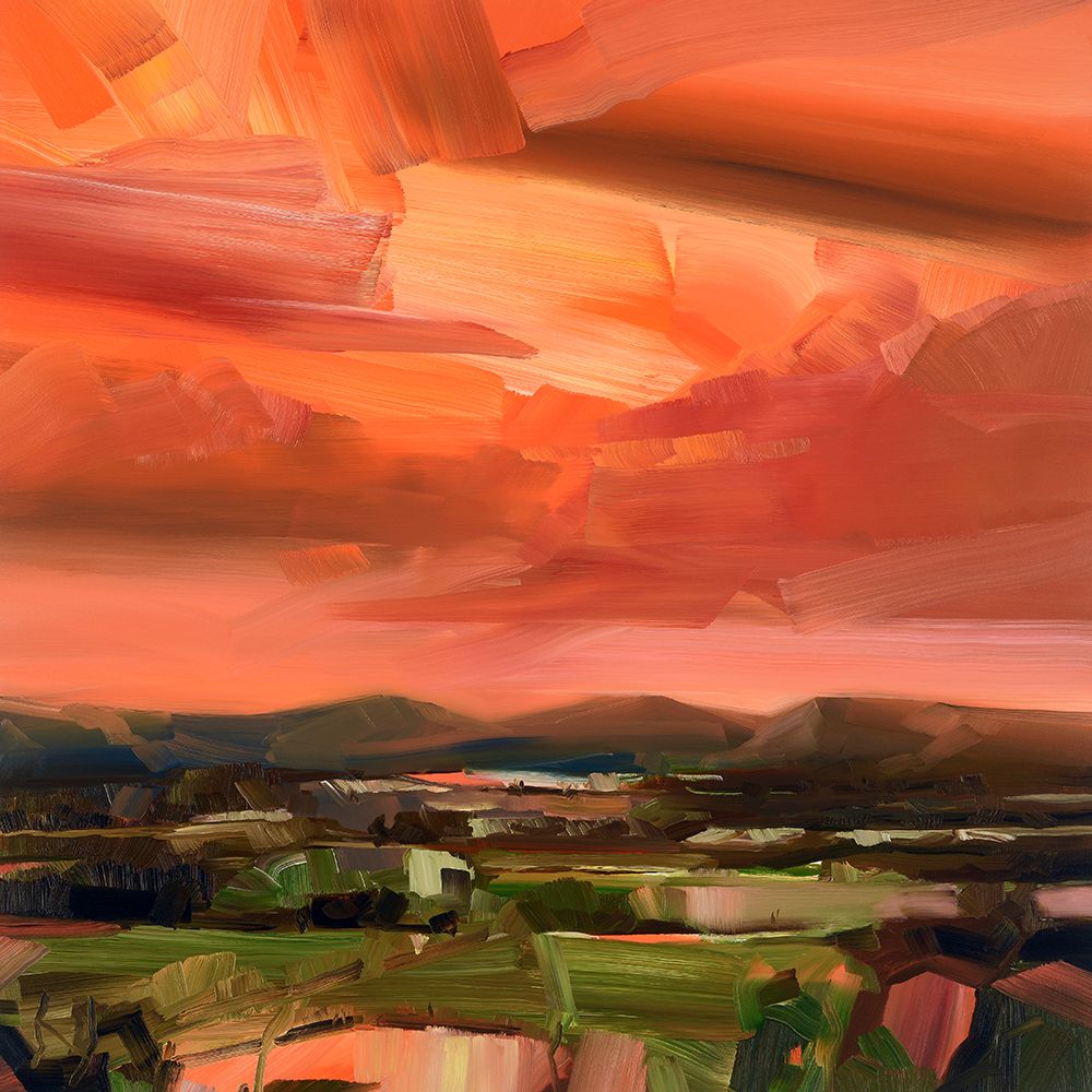 Dusk Landscape With Mountains art print by Simon Andrew for $57.95 CAD