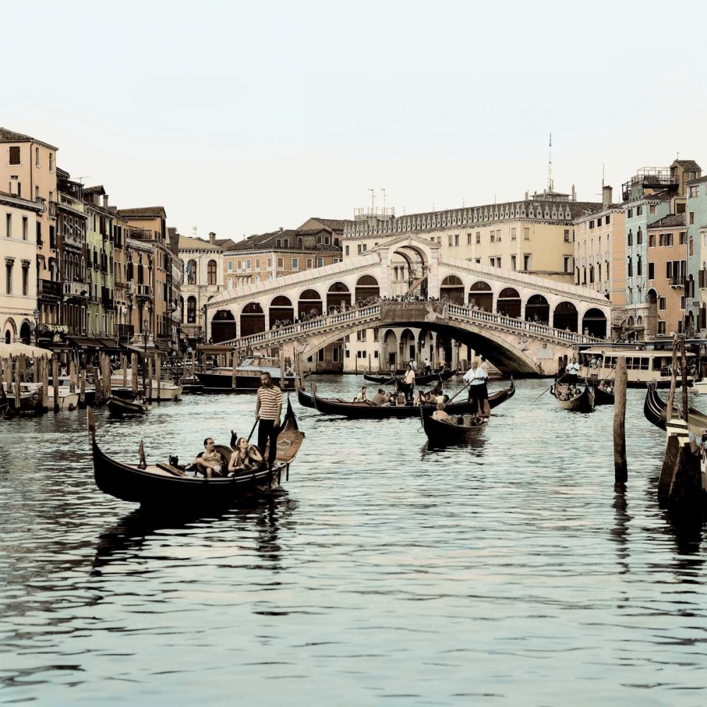 Ponte Rialto con Gondolas art print by Alan Blaustein for $57.95 CAD