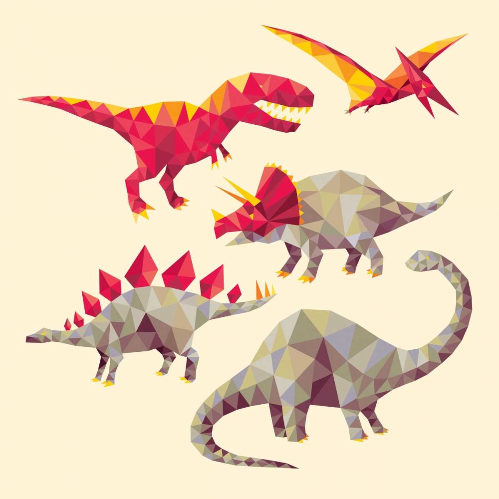 Geo Saurs art print by Michael Buxton for $57.95 CAD