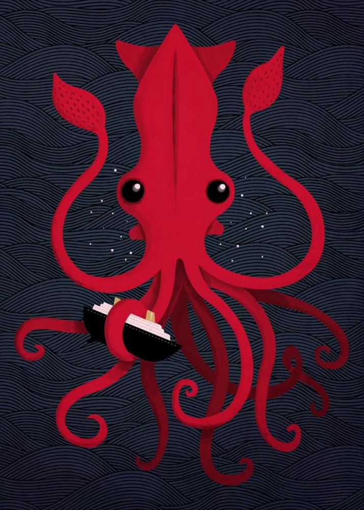 Kraken Attaken art print by Michael Buxton for $57.95 CAD