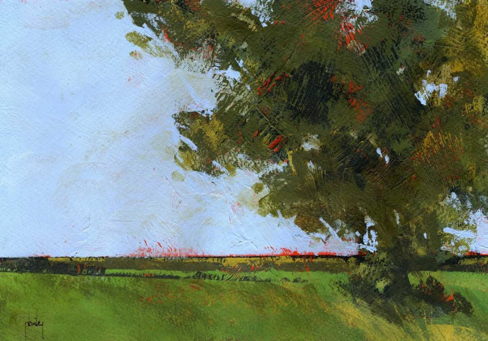 Autumn Oak and Empty Fields art print by Paul Bailey for $57.95 CAD