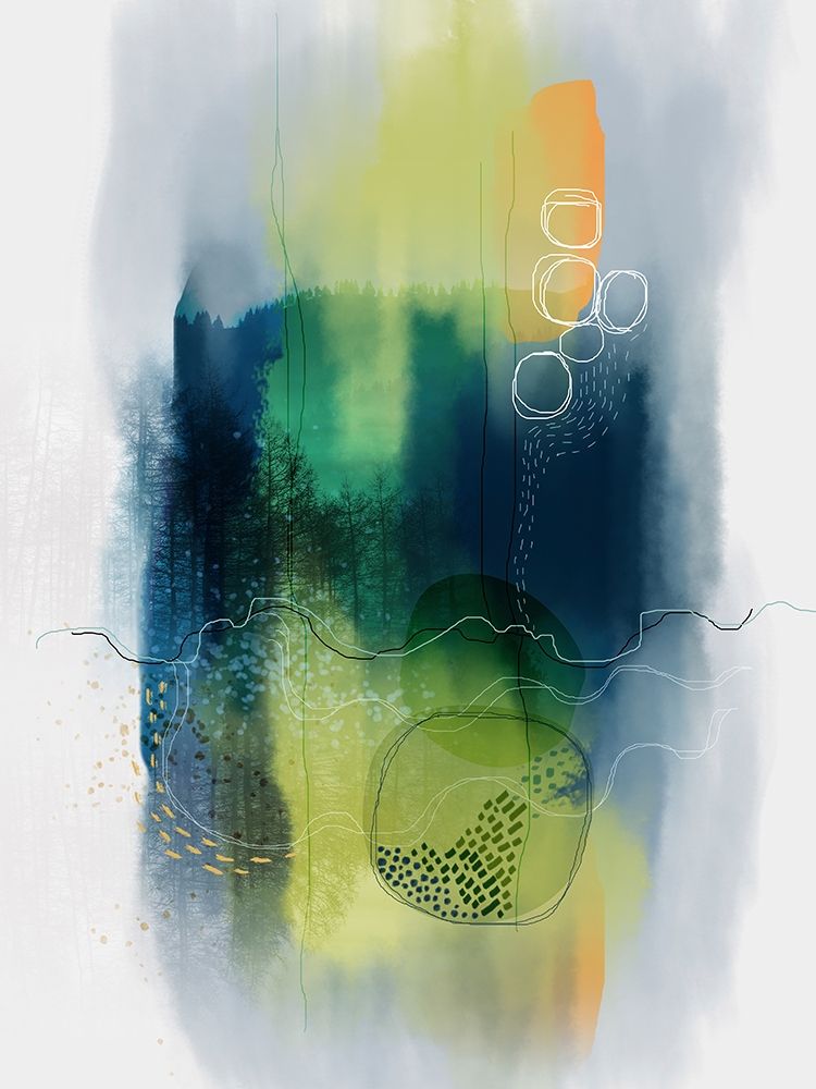 Misty Mountain Lake art print by Ishita Banerjee for $57.95 CAD