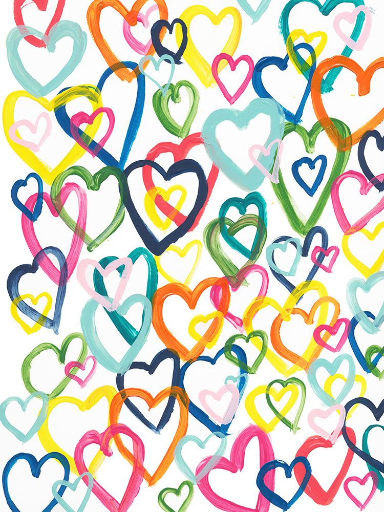 Hearts In Multiples art print by Bronwyn Baker for $57.95 CAD