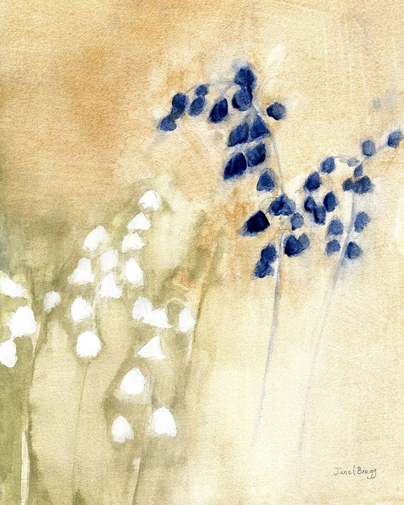 Floral with Bluebells and Snowdrops No. 2 art print by Janel Bragg for $57.95 CAD