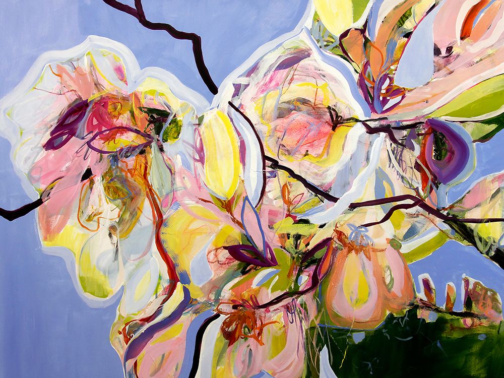 Cool Spring Blues with Magnolia art print by Kati Bujna for $57.95 CAD