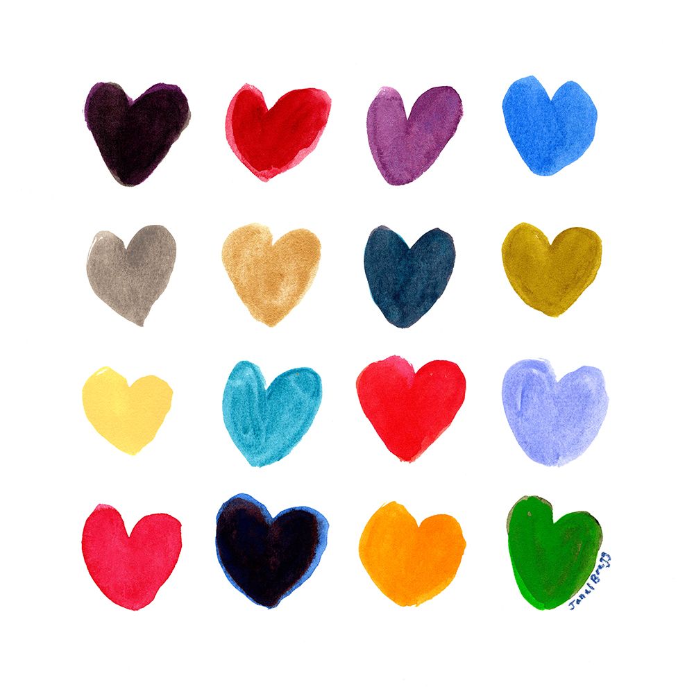 Square of Hearts 1 art print by Janel Bragg for $57.95 CAD