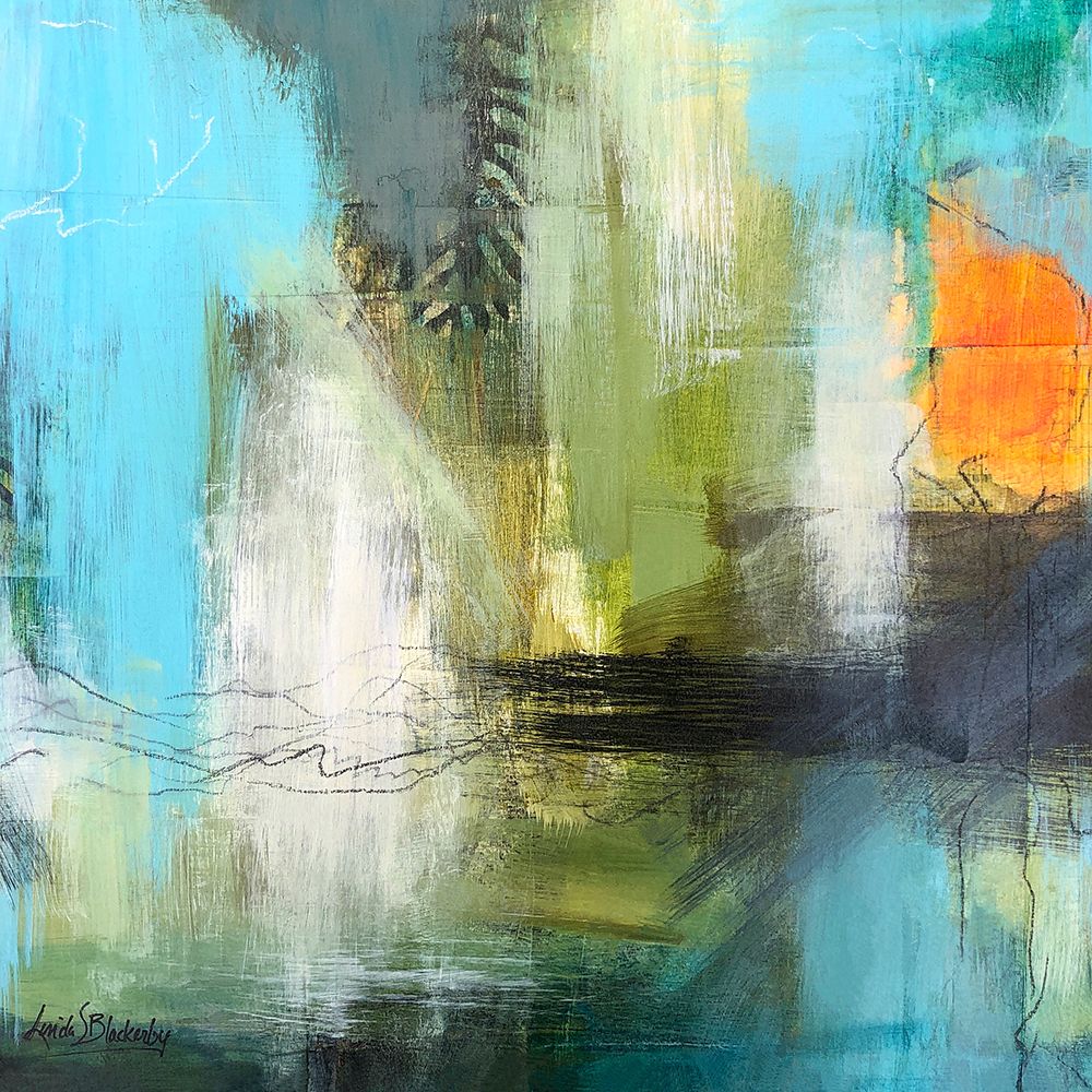 Aqua Serenity 2 art print by Linda S. Blackerby for $57.95 CAD
