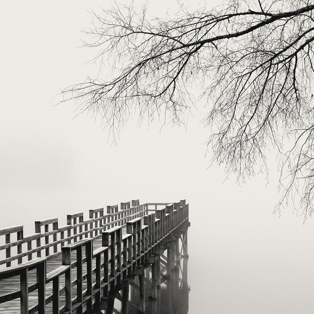 Pier in Winter Fog art print by Nicholas Bell for $57.95 CAD