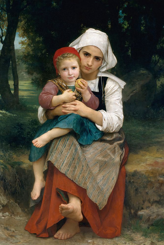 Breton Brother and Sister art print by William Adolphe Bouguereau for $57.95 CAD