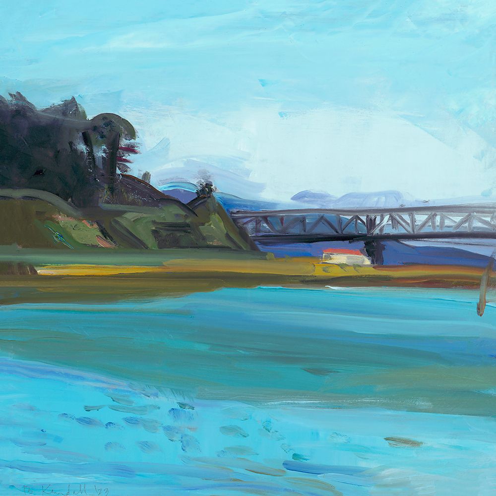 Molate Beach and Bridge art print by Betsy Kendall Studio for $57.95 CAD