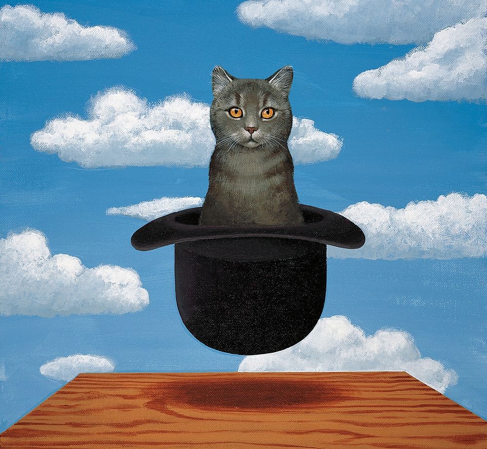 Magritte Cat art print by Inc. Chameleon Design for $57.95 CAD