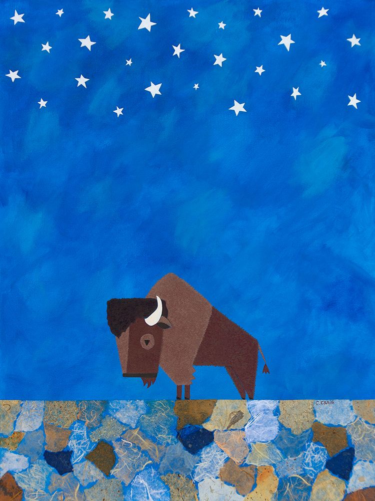 Bison Beneath the Stars II art print by Casey Craig for $57.95 CAD