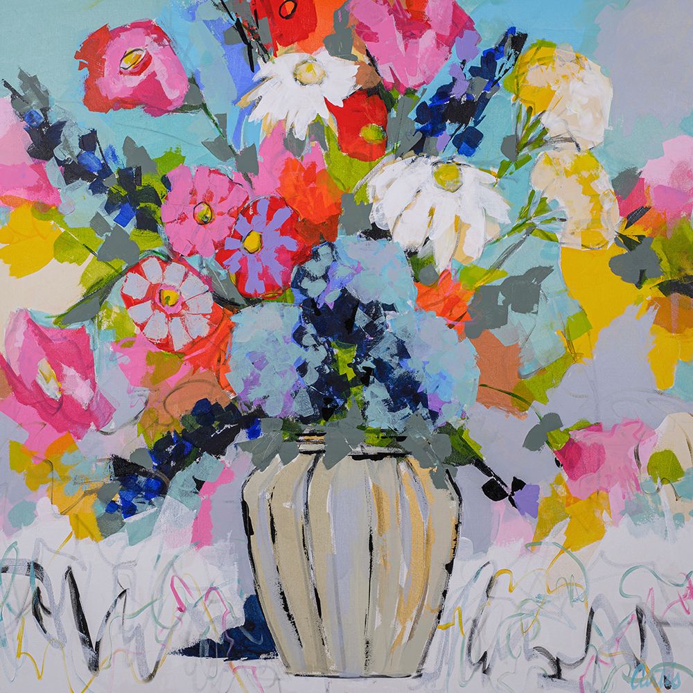 A Vibrant Floral No. 1 art print by Joan Curtis for $57.95 CAD