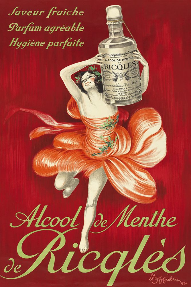 Acool de Menthe de RicqlΓÇÜs, 1924 art print by Leonetto Cappiello for $57.95 CAD