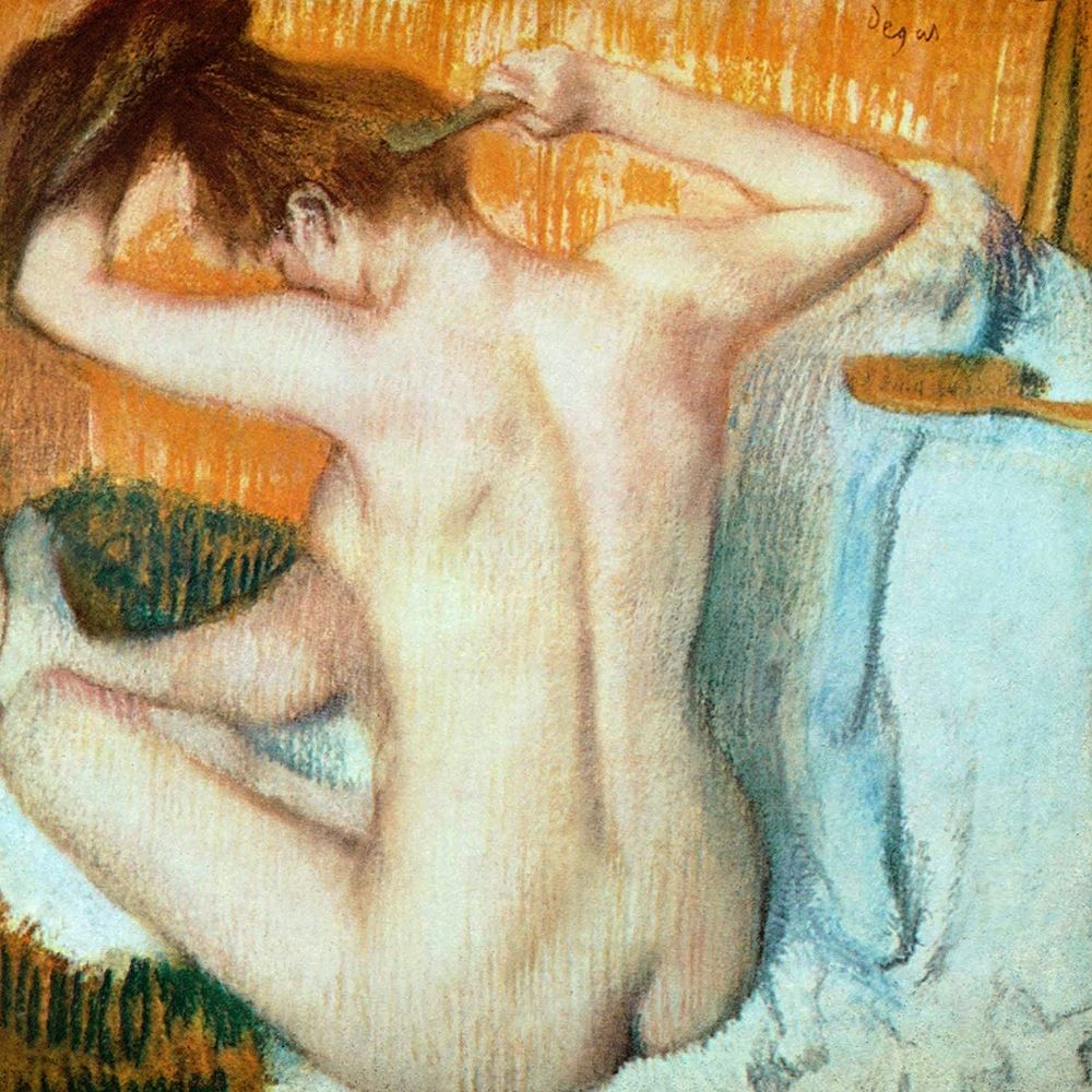 Woman Combing Her Hair art print by Edgar Degas for $57.95 CAD