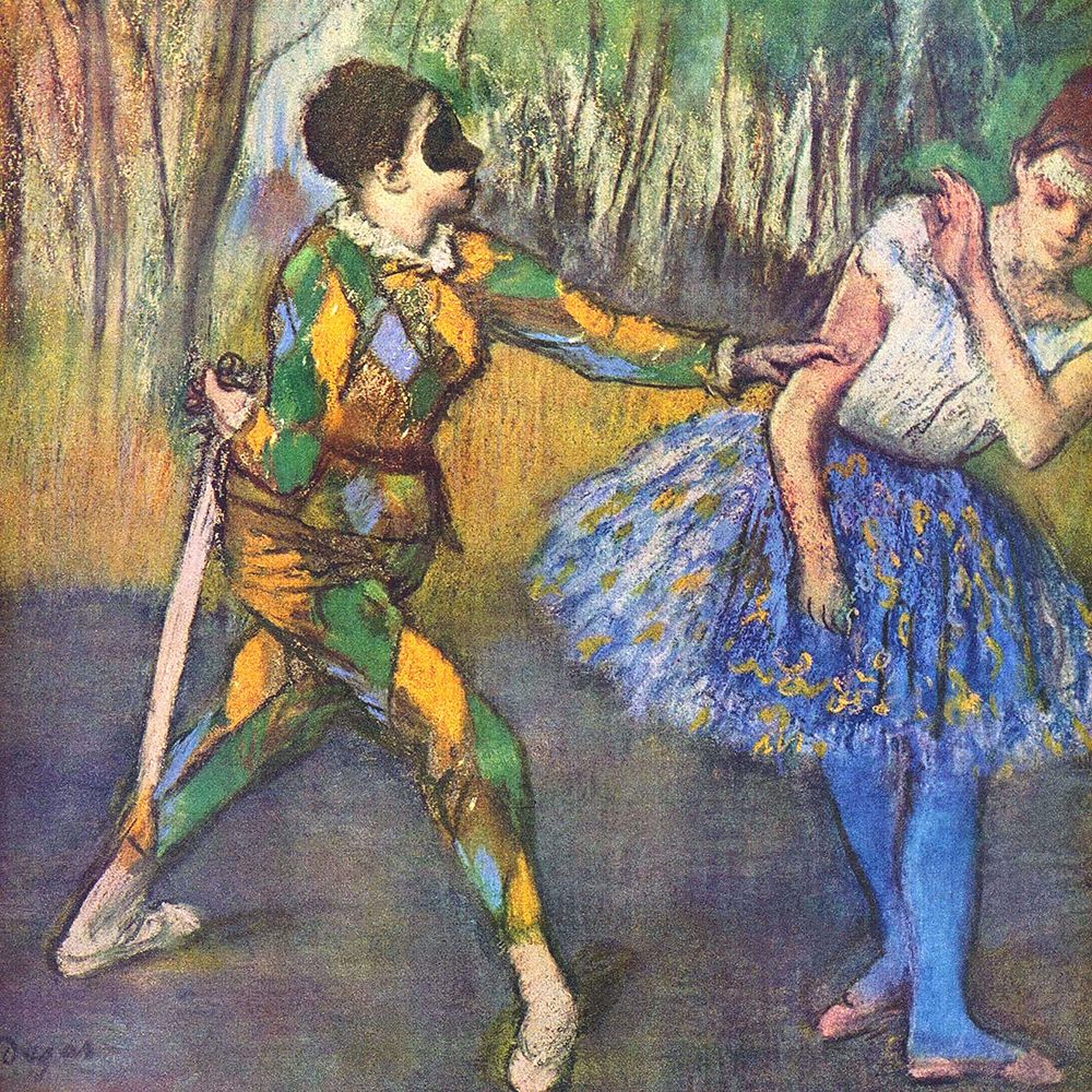 Harlequin and Colombine art print by Edgar Degas for $57.95 CAD