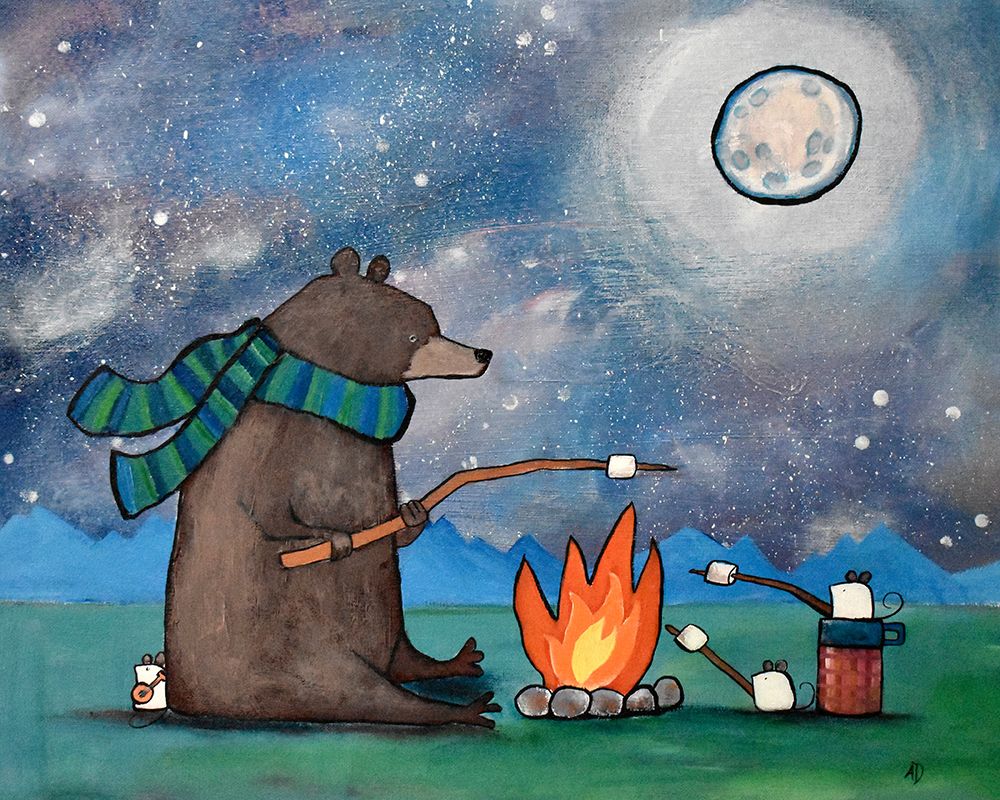 Camping Bear Mouse art print by Andrea Doss for $57.95 CAD