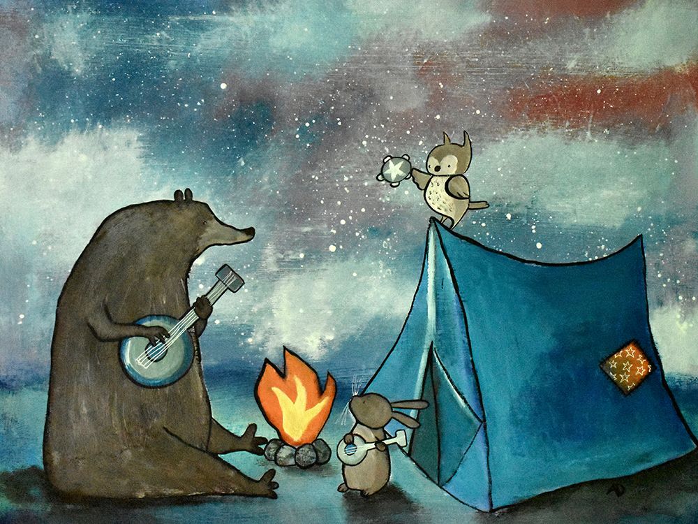 Camping Friends art print by Andrea Doss for $57.95 CAD