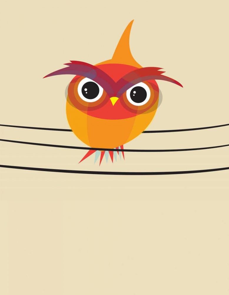 Owl on a Wire art print by Volkan Dalyan for $57.95 CAD