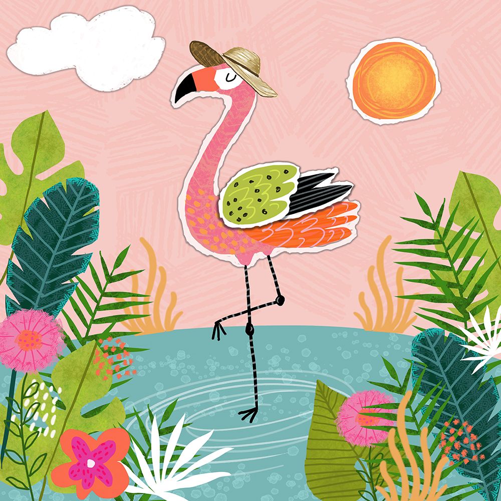 Flamboyant Flamingo art print by Tina Finn for $57.95 CAD