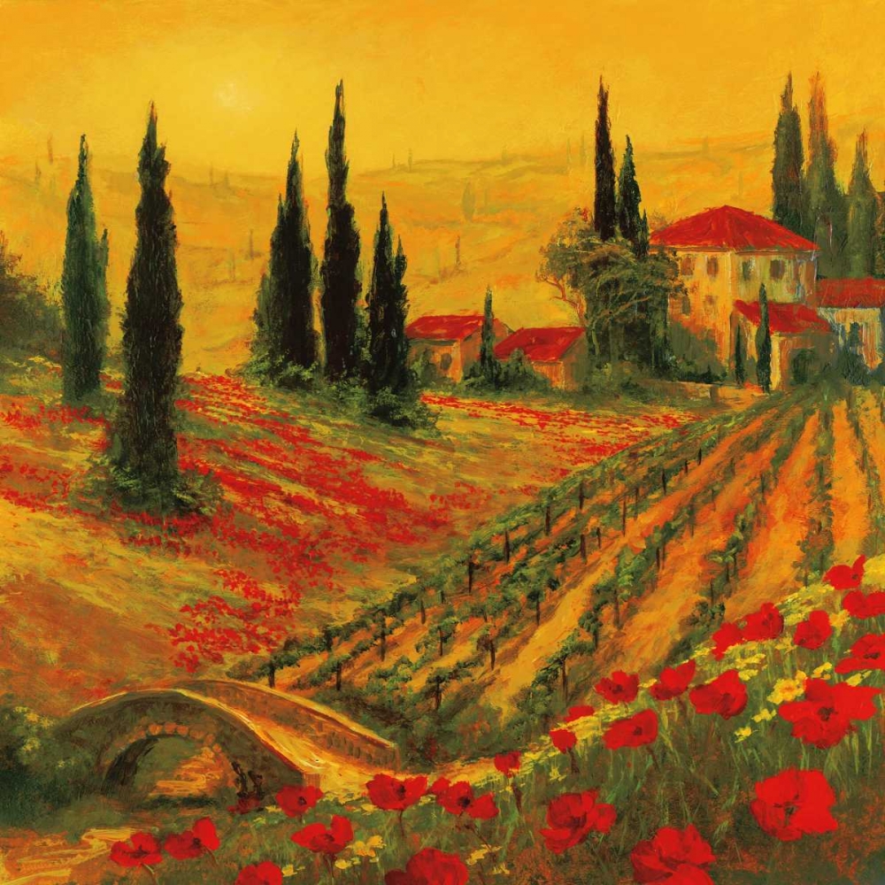 Poppies of Toscano I art print by Art Fronckowiak for $57.95 CAD