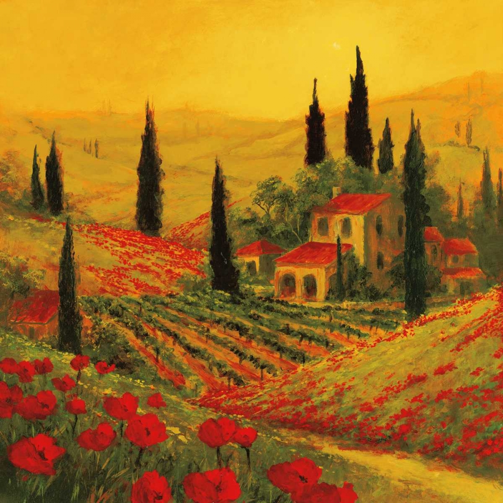 Poppies of Toscano II art print by Art Fronckowiak for $57.95 CAD