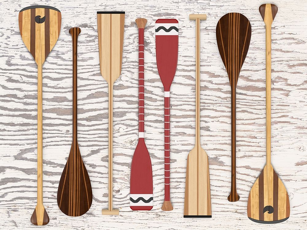 Canoe, Paddles and Oar art print by Edward M. Fielding for $57.95 CAD