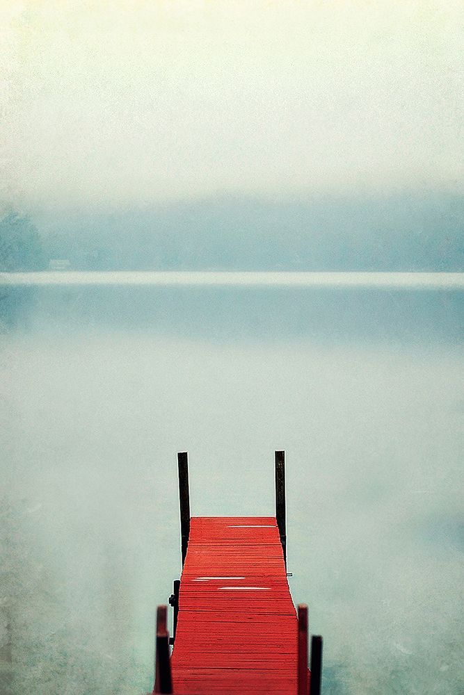 Red Boat Dock art print by Carrie Ann Grippo-Pike for $57.95 CAD